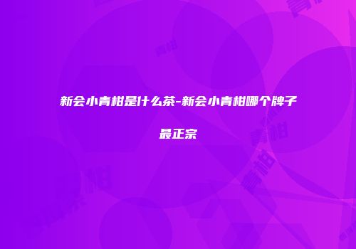 新会小青柑是什么茶-新会小青柑哪个牌子最正宗