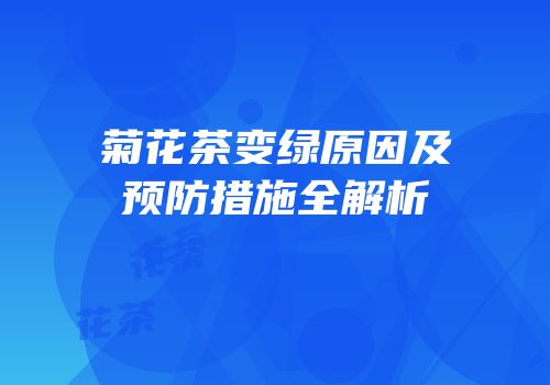 菊花茶变绿原因及预防措施全解析