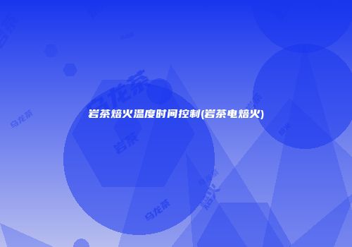 岩茶焙火温度时间控制(岩茶电焙火)