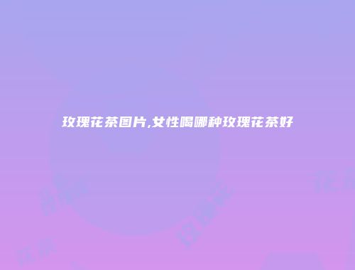 玫瑰花茶图片,女性喝哪种玫瑰花茶好