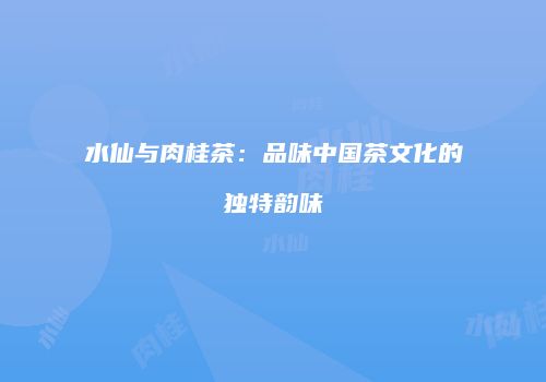 水仙与肉桂茶：品味中国茶文化的独特韵味
