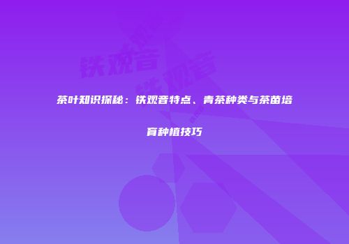 茶叶知识探秘：铁观音特点、青茶种类与茶苗培育种植技巧