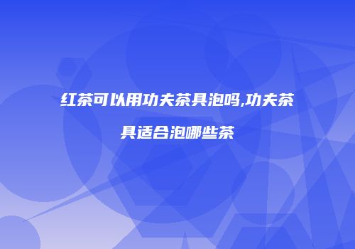 红茶可以用功夫茶具泡吗,功夫茶具适合泡哪些茶
