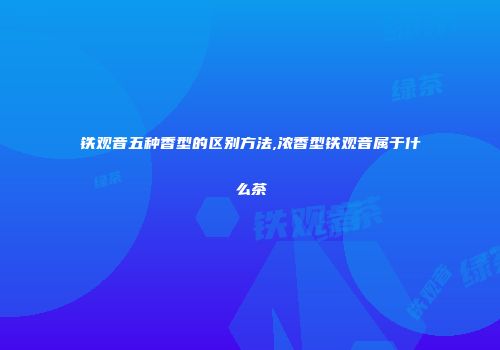 铁观音五种香型的区别方法,浓香型铁观音属于什么茶