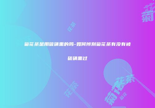 菊花茶是用硫磺熏的吗-如何辨别菊花茶有没有被硫磺熏过