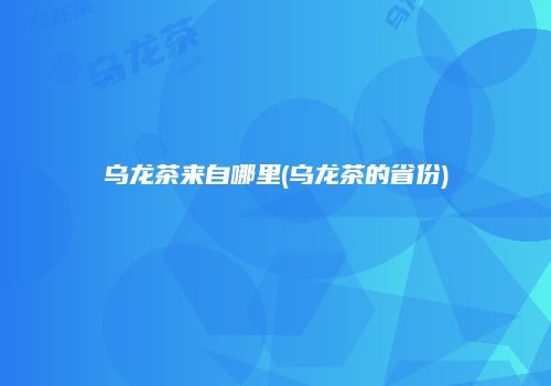 乌龙茶来自哪里(乌龙茶的省份)
