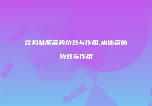 饮狗牯脑茶的功效与作用,水仙茶的功效与作用