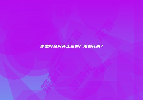 哪里可以购买正宗的产茉莉花茶？