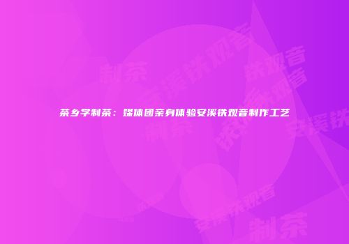 茶乡学制茶：媒体团亲身体验安溪铁观音制作工艺