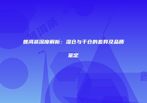 普洱茶深度解析：湿仓与干仓的差异及品质鉴定