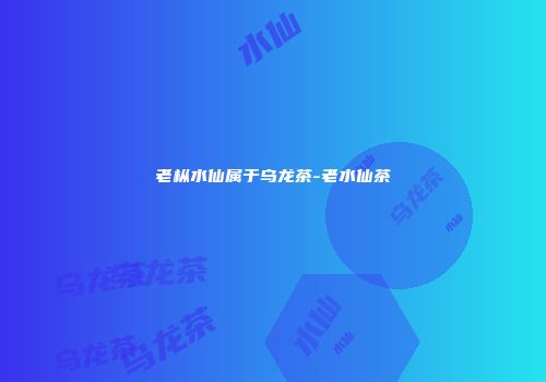 老枞水仙属于乌龙茶-老水仙茶