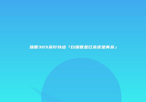 瑞香305茶叶特点「白瑞香是红茶还是青茶」