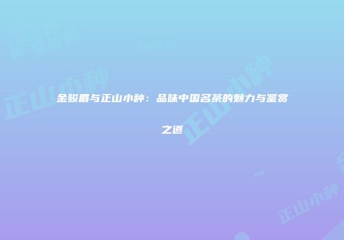金骏眉与正山小种：品味中国名茶的魅力与鉴赏之道