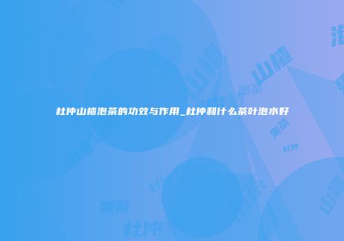 杜仲山楂泡茶的功效与作用_杜仲和什么茶叶泡水好