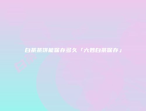 白茶茶饼能保存多久「六妙白茶保存」
