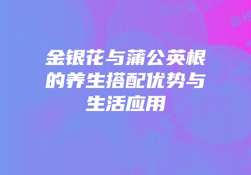 金银花与蒲公英根的养生搭配优势与生活应用