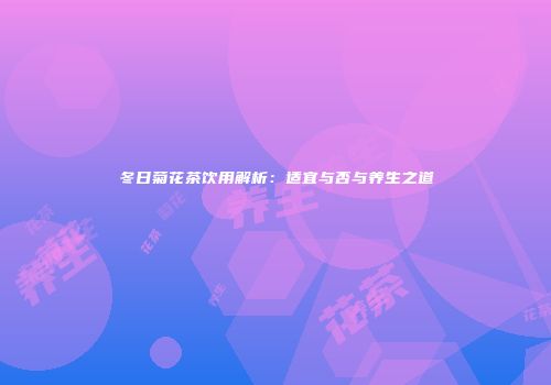 冬日菊花茶饮用解析：适宜与否与养生之道