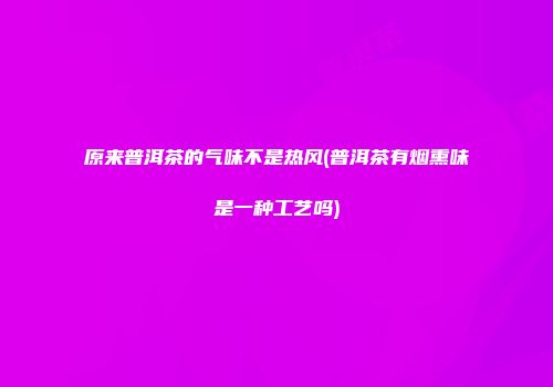 原来普洱茶的气味不是热风(普洱茶有烟熏味是一种工艺吗)
