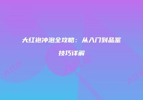 大红袍冲泡全攻略：从入门到品鉴技巧详解