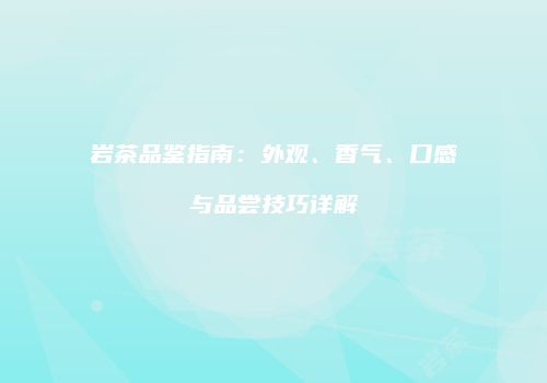 岩茶品鉴指南：外观、香气、口感与品尝技巧详解