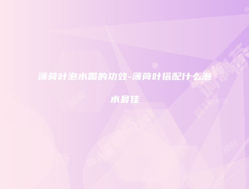 薄荷叶泡水喝的功效-薄荷叶搭配什么泡水最佳