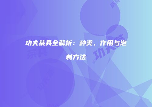 功夫茶具全解析：种类、作用与泡制方法