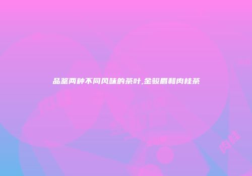 品鉴两种不同风味的茶叶,金骏眉和肉桂茶