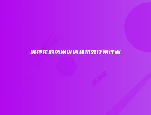 洛神花的药用价值和功效作用详解