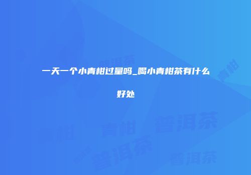 一天一个小青柑过量吗_喝小青柑茶有什么好处