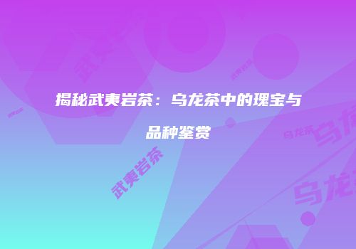 揭秘武夷岩茶：乌龙茶中的瑰宝与品种鉴赏