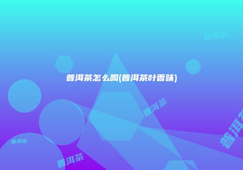 普洱茶怎么喝(普洱茶叶香味)