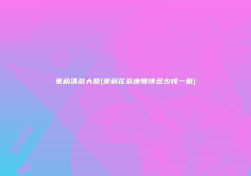茉莉清茶大瓶(茉莉花茶康师傅多少钱一瓶)