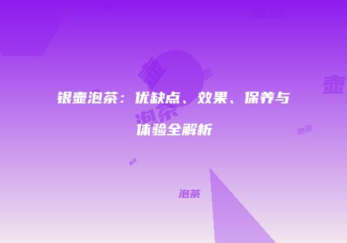 银壶泡茶：优缺点、效果、保养与体验全解析