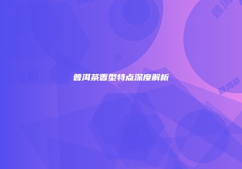 普洱茶香型特点深度解析