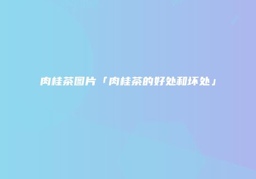 肉桂茶图片「肉桂茶的好处和坏处」