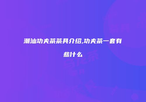 潮汕功夫茶茶具介绍,功夫茶一套有些什么
