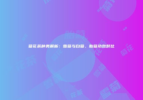 菊花茶种类解析：雪菊与白菊、胎菊功效对比