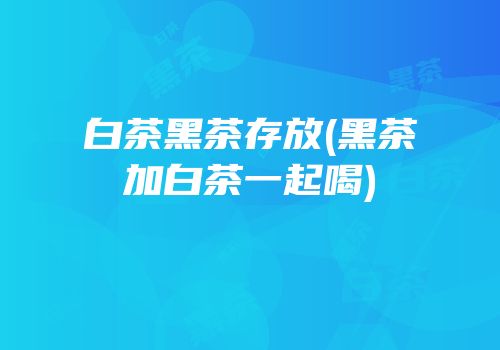 白茶黑茶存放(黑茶加白茶一起喝)