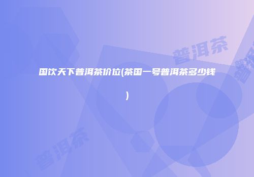 国饮天下普洱茶价位(茶国一号普洱茶多少钱)