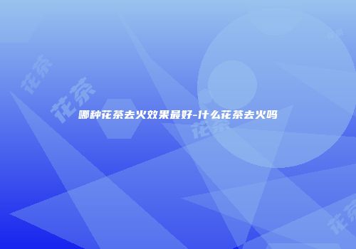 哪种花茶去火效果最好-什么花茶去火吗