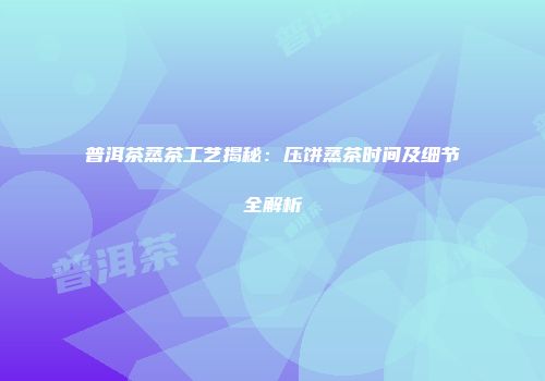 普洱茶蒸茶工艺揭秘：压饼蒸茶时间及细节全解析