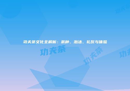 功夫茶文化全解析：茶种、泡法、礼仪与体验