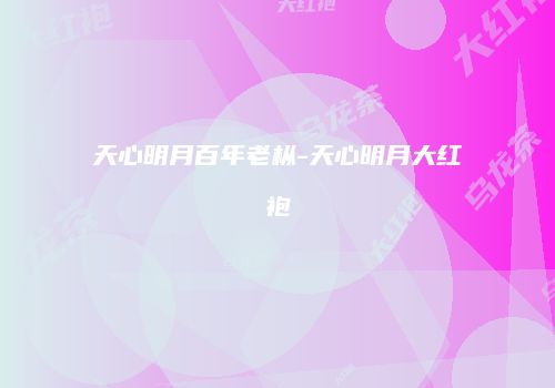 天心明月百年老枞-天心明月大红袍
