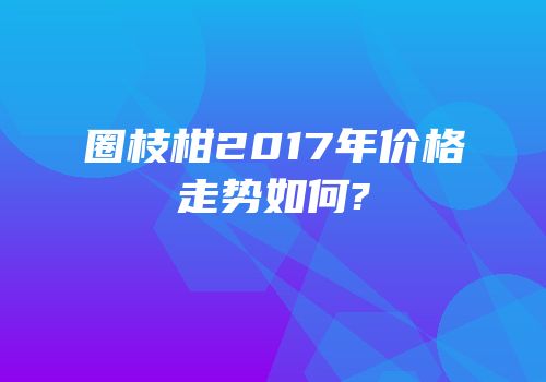 圈枝柑2017年价格走势如何?