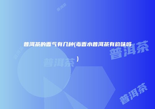 普洱茶的香气有几种(毒香水普洱茶有韵味吗)