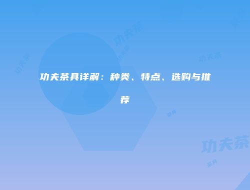 功夫茶具详解：种类、特点、选购与推荐