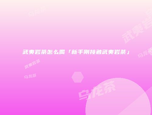 武夷岩茶怎么喝「新手刚接触武夷岩茶」