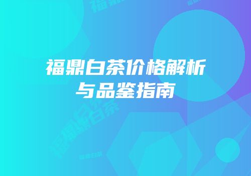 福鼎白茶价格解析与品鉴指南