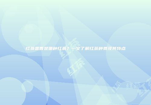 红茶薯香是哪种红茶？一文了解红茶种类及其特点