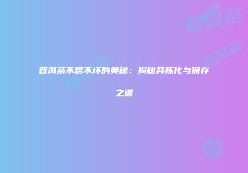 普洱茶不腐不坏的奥秘：揭秘其陈化与保存之道